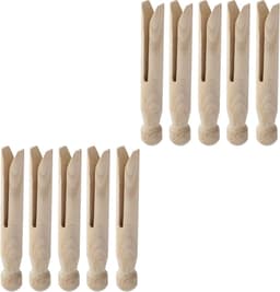 Houten wasknijpers - Ouderwetse klemmen - Wassen buiten - Gemakkelijk vast te pakken - 95 mm lengte - Natuurlijk hout — thumbnail 1
