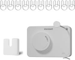 Intrekbare Waslijn - Kledinglijn Binnen - Drogen Zonder Doorzakken - Niet-doorhangend Ontwerp - 30cm Lengte - Wit