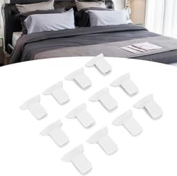 Set van 12 extra dikke dekbedklemmen, om te voorkomen dat het dekbed verschuift; ook geschikt als klemmen voor dekens en lakens; ideaal voor thuis en in schoonheidssalons — thumbnail 1