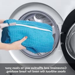 2 Stuks Schoenwaszakken voor de Wasmachine, Herbruikbare Waszakken met Rits, Ideaal voor Sneakers en Schoenen reinigen — thumbnail 3