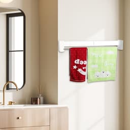 Nexvo® Wanddroogrek Inklapbaar - Wanddroogrek - Wit- ‎‎37cm x 70cm x 11 cm; 1.2 kg — thumbnail 2