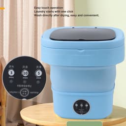 Store_9 - Kleine Opvouwbare Wasmachine - Draagbare Emmer - Multifunctioneel - Blauw - Mini Wasmachine - Geschikt voor Ondergoed en Sokken - Compact... — thumbnail 5