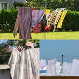 30m - Extra Sterk met Stalen Kern Rvs 120kg Draagvermogen - Flexibele Waslijn voor Buiten Tuin Kamperen - Stevige Scheurvaste Waslijnen - Buiten Waslijn — thumbnail 5