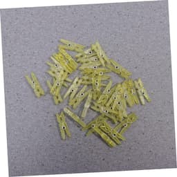 Mini Wasknijpers - Kleine Clips - Huisdecoratie Knutselen - Veerbelaste Klem - 100 Stuks - Geel — thumbnail 4