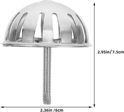 Urinoir filterafdekking - Afvoerzeef - Badkamer Hygiëne - Geurblokkering - 75 x 6 cm - Zilver — thumbnail 3