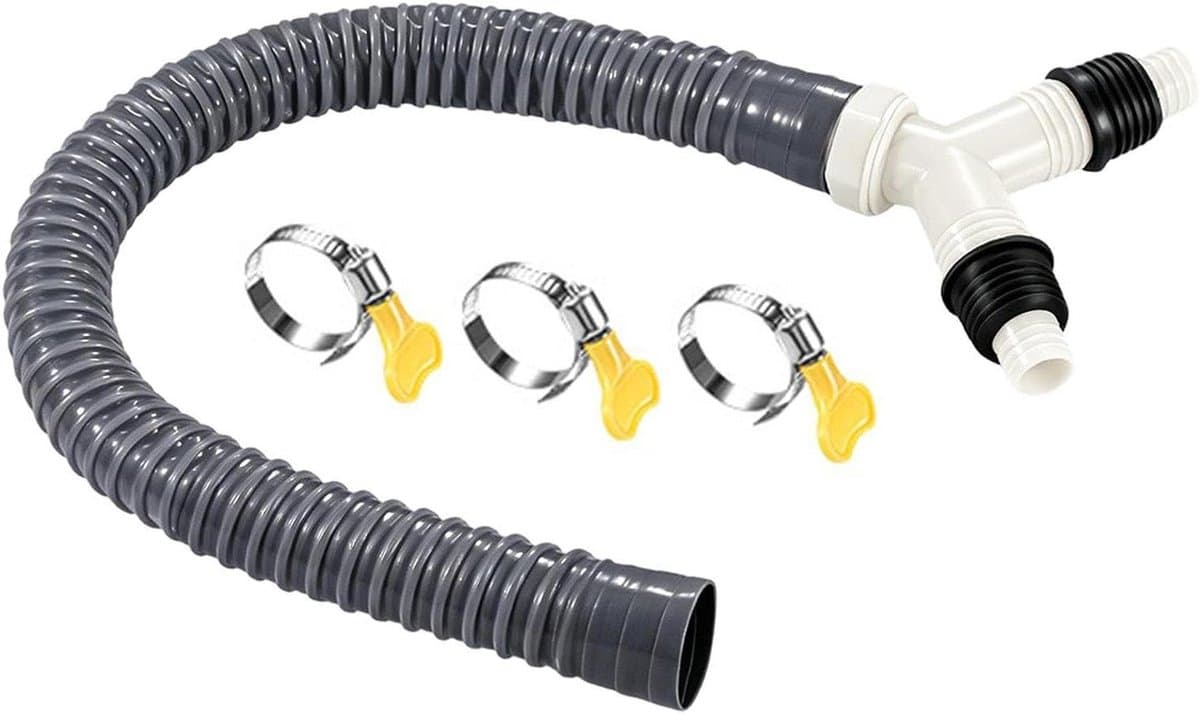T-stuk Wasmachineslang - Afvoer Splitter - Meerdere Afvoeren - Lekvrije Koppeling - 14.5 cm - Wit — afbeelding 1
