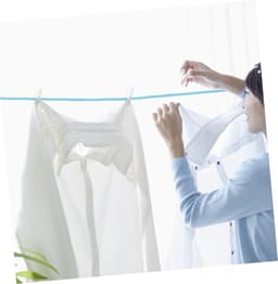 Waslijn Polyester - Kledinglijn Ophangtouw - Kleding Drogen - Winddicht Antislip - 500 cm - Blauw — thumbnail 4