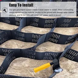 Stabilisator Geogrid - Flexibel Gridsysteem - Ondergrond Stabiliseren - Intrekbaar Ontwerp - 6x6 Meter — thumbnail 4