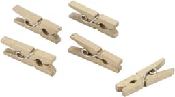 Houten Wasknijpers - Mini Clips - Foto's Ophangen - Gladde Afwerking - 300 Stuks - Houtkleur — thumbnail 1