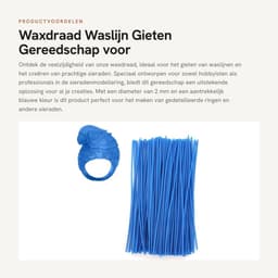 Dailygoods- Waslijn Gieten 2mm - Wasdraad - Wasvormmaterialen - Gereedschap voor Sieraden - Tandheelkundige Wasgieten - 100% Gloednieuw — thumbnail 5