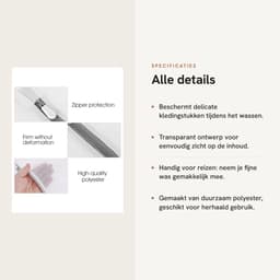 Dailygoods- Wasnet Klein - 4 Stuks - Waszak voor Fijne Was - Waszak met Ritssluiting - Wasnet voor Beha/Sokken - Polyester Zonder Pilling — thumbnail 4