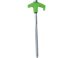 Grondanker Schroef - Tentharingen Robuust - Veilige Tentopbouw - In Donker Oplichtend - 20 cm Lengte - Groen
