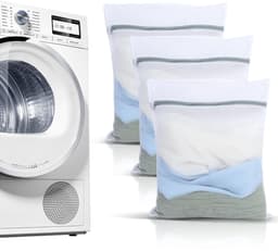 IMPERATORIS® Waszakjes voor Wasmachine - Bescherming voor Fijne Was en Schoenen - Mesh Wasnet met Rits - Voorkomt Slijtage - Set van 3 - Wit - 40 x 50 cm — thumbnail 1