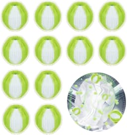 12-pack - Huisdierhaarverwijderaar - Wasmachine pluizenballen - Huisdierhaarverwijderaar - Hondenhaarverwijderaar - Herbruikbaar - Nylon anti-klit - Wasballen - Anti-klit wasballen - Vlekverwijderingsballen — thumbnail 1