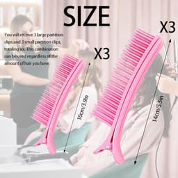 6 Stuks Haar Clips voor Knippen en Stylen - Clipset voor Secties Maken - Geschikt voor Dames en Heren — thumbnail 5