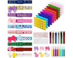 50 Houten Wasknijpers met Decoratieve Mini-Eenden voor Clips en Decoratie