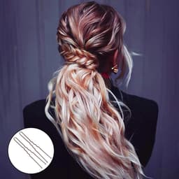 100x Grote U-vormige Haarspelden 7 cm Bruin - Professionele Metalen Bobby Pins met Opbergdoos — thumbnail 4