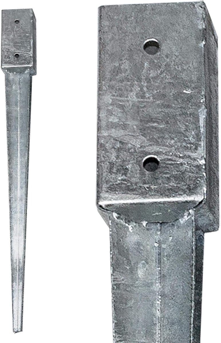 Grondanker Huls Vierkant - Verzinkt Staal - Keuze Lengte 750mm of 900mm — afbeelding 1