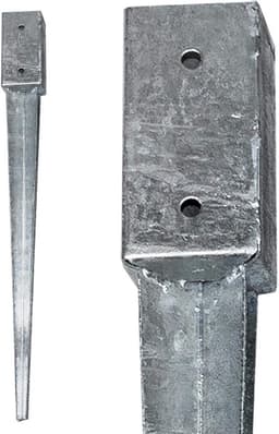 Grondanker Huls Vierkant - Verzinkt Staal - Keuze Lengte 750mm of 900mm — thumbnail 2