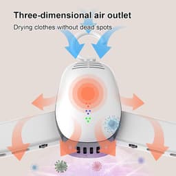 Draagbare Wasdroger – Elektrische Wasdroger 130W - Met afneembare hanger en schoenendroger – Compacte reisdroogmachine - Kleine droger - Draagbaar - voor appartement, vakantie en dagelijks gebruik — thumbnail 2