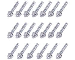 Wigankers 3/8" x 3" Verzinkt Heavy Duty Bevestiging voor Beton - 20 Stuks