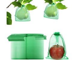 100 Stuks Fruitbeschermzakjes met Trekkoord voor Fruitbomen en Tuin