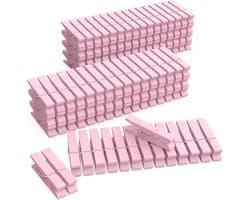 Mini Houten Gekleurde Wasknijpers Licht Roze - Pack van 128