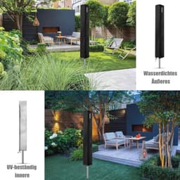 Weerbestendige beschermhoes voor droogmolen - rits en trekkoord, UV-bestendig en scheurvast 420D Oxford — thumbnail 2