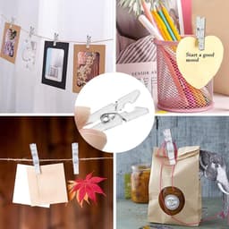 100x Transparante Mini Knijpers - Kleine Kunststof Klemmetjes voor Foto's, Knutselen & Decoratie — thumbnail 4