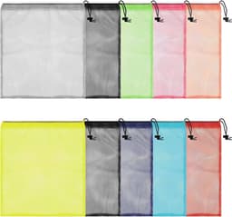 Allecto - Nylon Waszak met Trekkoord - Waszakken Set van 10 - Multifunctioneel - Blauw - Waszak voor Delicate Kleding - Geschikt voor Alle Wasmachines - 30 x 40 cm - Waszak voor Behoud van Kledingkwaliteit — thumbnail 1