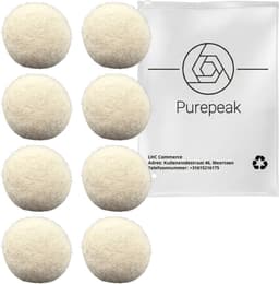 Purepeak Drogerballen voor Wasdrogers Set 8 Stuks - Drogerballen - Herbruikbaar - Schapenwol uit Nieuw-Zeeland — thumbnail 2