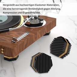 Anti-Vibratie Pads - Luidspreker Voetjes - Geluidsverbetering - Drievoudige Constructie - 4 stuks - Zwart — thumbnail 3