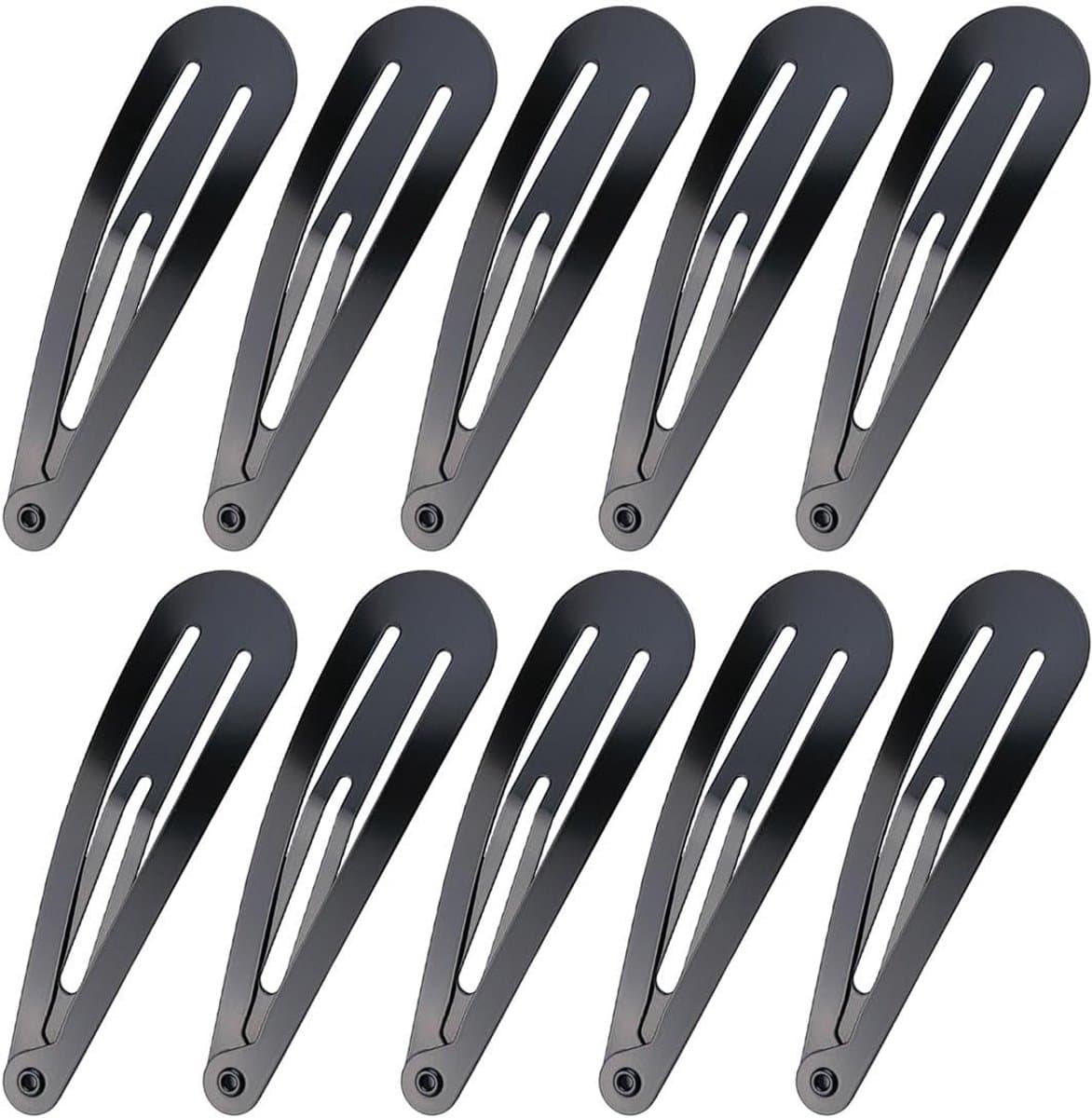 10x Zwarte Haarspelden voor Dames - Professionele Metalen Klemmen 6 cm — afbeelding 1