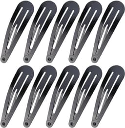10x Zwarte Haarspelden voor Dames - Professionele Metalen Klemmen 6 cm — thumbnail 1