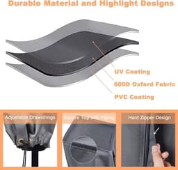 Waslijn Cover 180x16x16cm Waterdicht en Stofdicht voor Patio Droogrek - Bescherming tegen Sneeuw en Zon - Oxford Stof — thumbnail 4