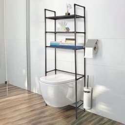 homewell Washing Machine Shelf, Storage Rack Above Toilet with 3 Shelves, Shelf Above the Washing Machine Metal for Toilet and Bathroom, Space-Saving Standing (150 x 50 x 26 cm) — thumbnail 3