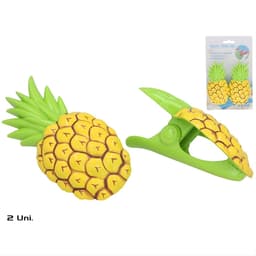 Gerimport Handdoekknijpers - 6x - geel - ananas - handdoekklem - kunststof — thumbnail 2