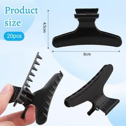 20 Stuks Vlinder Kappersklemmen Antislip Haarspelden voor Styling — thumbnail 5