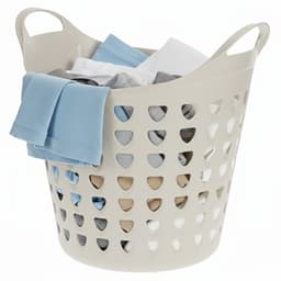 Excellent Houseware Flexibele wasmand - beige - 26 liter - kunststof - 40 x 41 cm — thumbnail 1