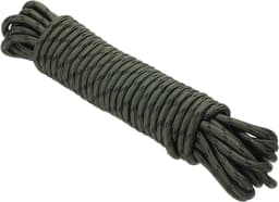 Diamantgevlochten Polypropyleen/Nylon Touw - 15 m - Hoge Sterkte - Voor Binnen en Buiten - Camping Boot Kledinglijn 6 mm - Legergroen/Zwart — thumbnail 1