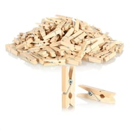 Mini Wasknijper Clips - Decoratie - Set van 240 - Lichtbruin - Lotushout — thumbnail 1