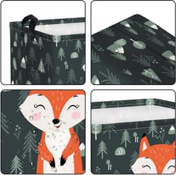 Opbergmand - Met Bosdieren Print - Voor Baby en Kind Speelgoed en Was — thumbnail 5