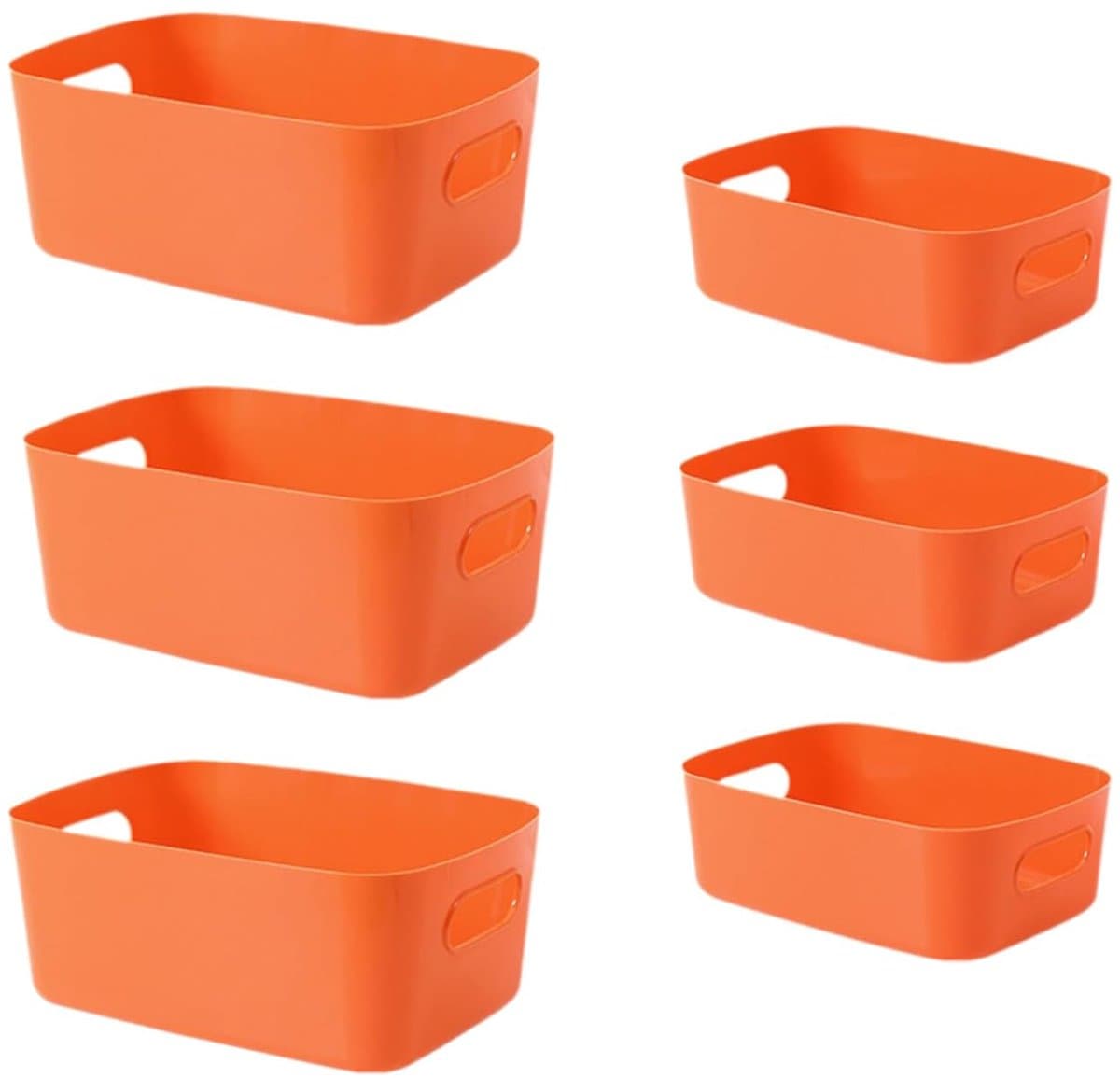 Kunststof Opbergdozen - Multifunctionele Organizer - 2 Stuks - Oranje — afbeelding 1