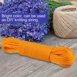 Allecto Plus - Handgeweven katoenen waslijn van 20 meter voor camping en tuin, oranje. — thumbnail 4