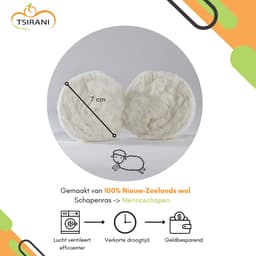 Tsirani drogerballen 6x - Wasbol - Droogballen - Wasdrogerballen Merinowol - Wasballen droogtrommel — thumbnail 4