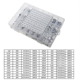 SMD Aluminium Elektrolytische Condensator Assortimentsset – 400 Stuks – 1µF t/m 1000µF – 24 Waarden – 10V–50V – Compacte SMD Condensatoren — thumbnail 2