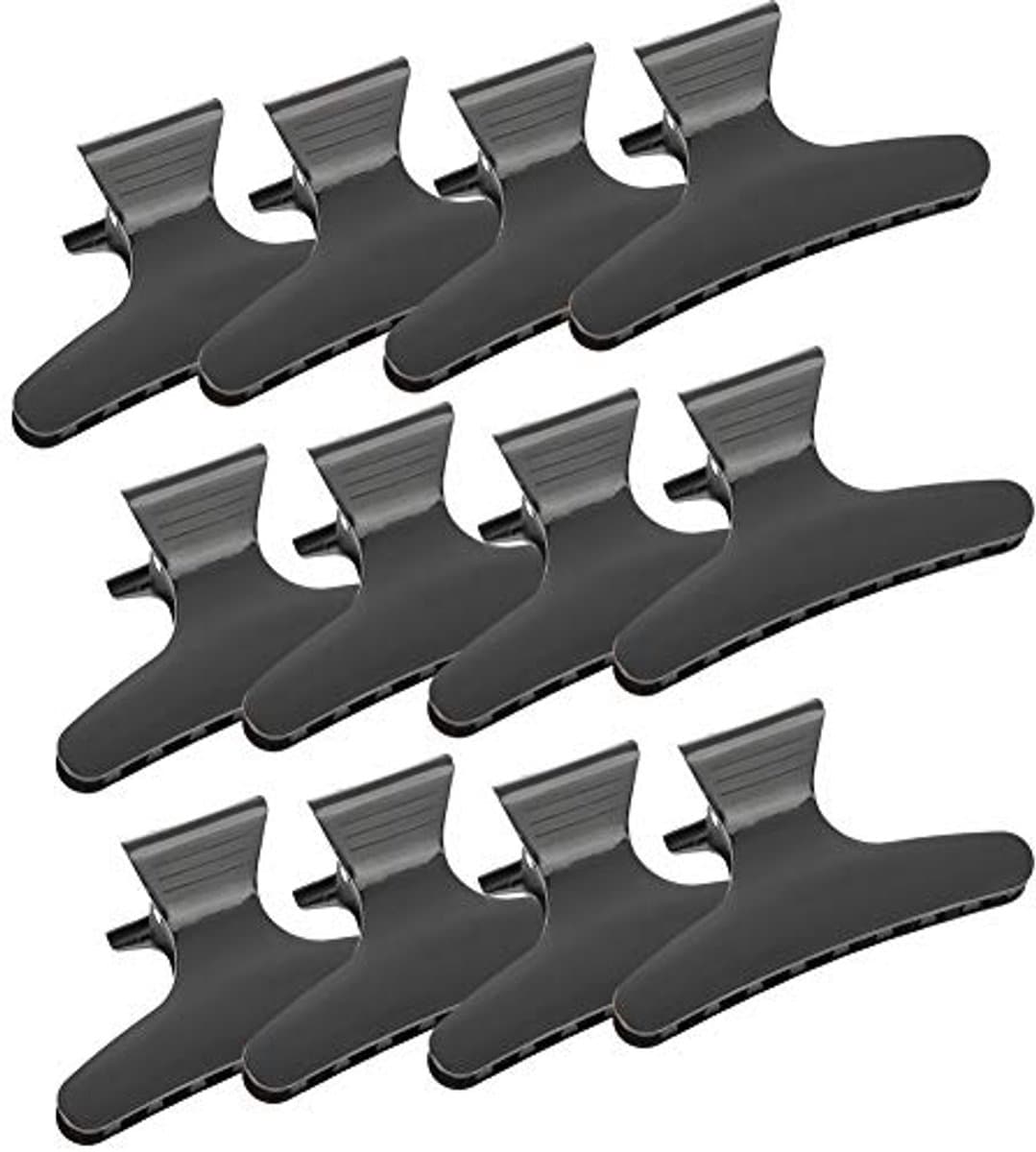 Haarklauwklemmen Haarclip - Salonclip Dames - Haar Stylen - Antisliphandvat Vlinderontwerp - 12 Stuks - Zwart — afbeelding 1