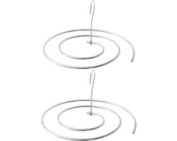 2-pack spiraalhangers van roestvrij staal 304, ruimtebesparende hangers voor lakens, spreien, dekens, banken, plaids, omslagdoeken en capes — afbeelding 1