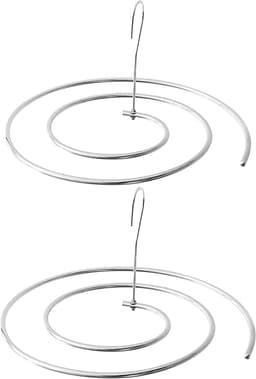 2-pack spiraalhangers van roestvrij staal 304, ruimtebesparende hangers voor lakens, spreien, dekens, banken, plaids, omslagdoeken en capes — thumbnail 1