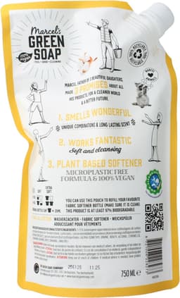 Marcel's Green Soap Wasverzachter Katoen & Vanille Navulling 750 ml — thumbnail 3